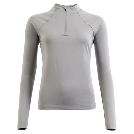 BR CLX long-sleeve zip-up trainingsshirt chiseled stone