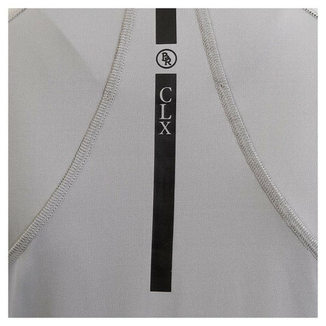 BR CLX long-sleeve zip-up trainingsshirt chiseled stone