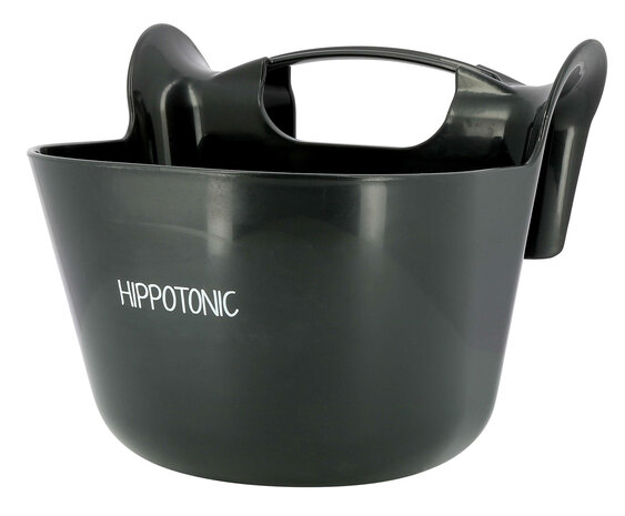 HippoTonic draagbare voerbak 13,5 liter zwart