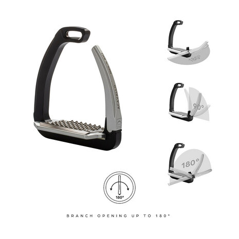 Acavallo stijgbeugels REL-X 180 titanium/nikkel