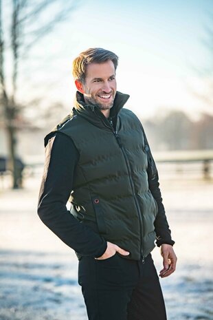 HKM heren bodywarmer Alster olijfgroen