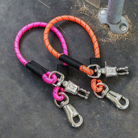Harry's Horse elastische trailerlijnen Colour per paar fuchsia