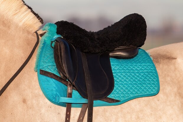 Edix zadeldek 8 pocket merino GP/springen turquoise