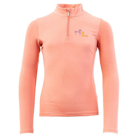BR Mini Horse zip-up shirt longsleeve peach blossom