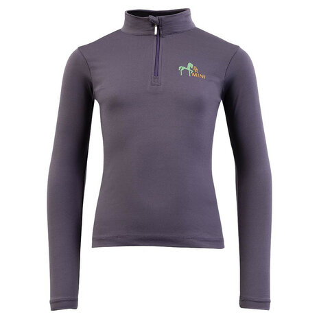 BR Mini Horse zip-up shirt longsleeve cadet