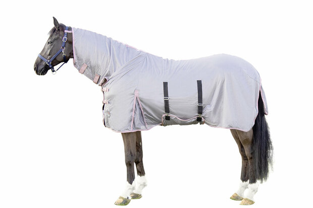 HKM vliegendeken met hals Grey
