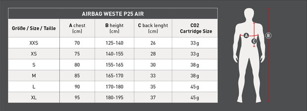 Swing airbag vest P25 AIR