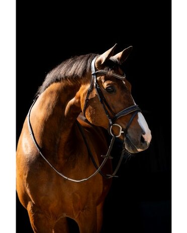 Anatomisch Hoofdstel met Swarovski & Rocky Glitters – Comfort & Luxe voor Je Paard bruin