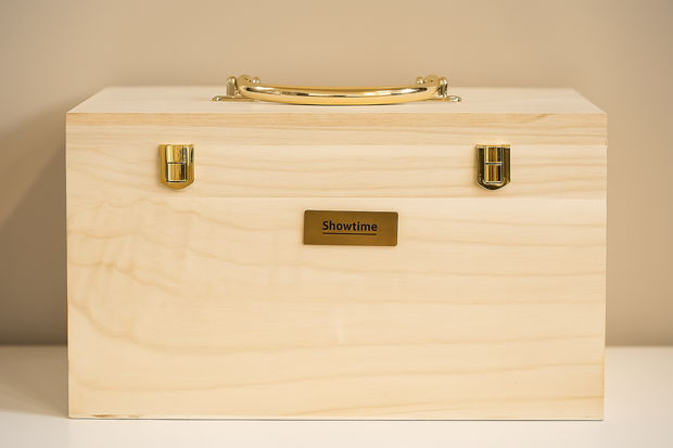 HB Showtime Luxe Houten Borstelset met Poetskist