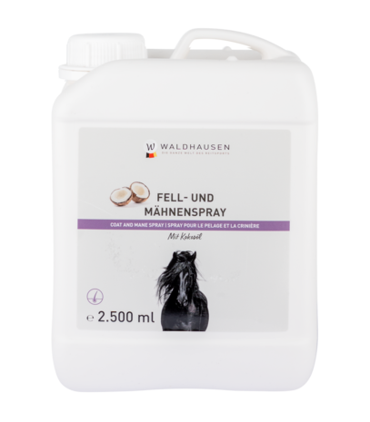 Waldhausen antiklit spray voor vacht, manen en staart – met kokosolie en glanseffect 2,5 liter