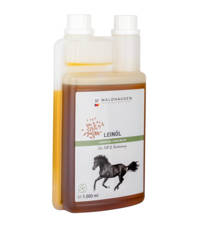 Waldhausen Lijnzaadolie voor paarden – 100% zuiver en rijk aan vetzuren en vitaminen 1 liter