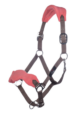 HKM halsterset met halstertouw & vliegennet mokka