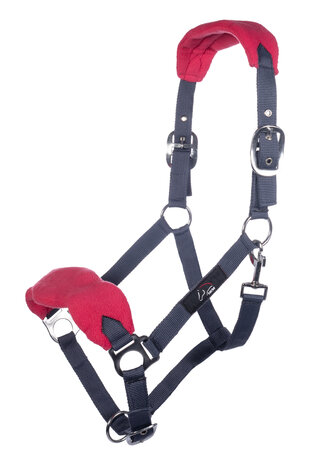 HKM halsterset met halstertouw & vliegennet grijs