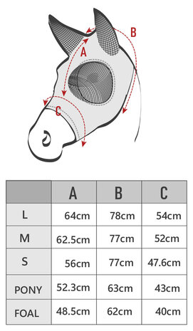 Lami-Cell vliegenmasker Lycra