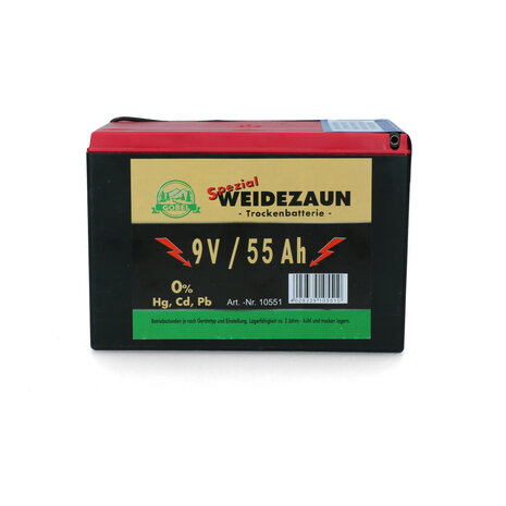 ZoneGuard Batterij EG super 9V / 55Ah (H11,5 x L16,5 x B11,2 cm) 55 Ah