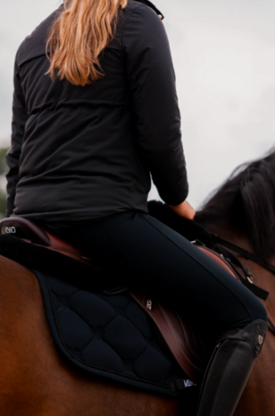 Mrs. Ros parka met capuchon zwart & groen